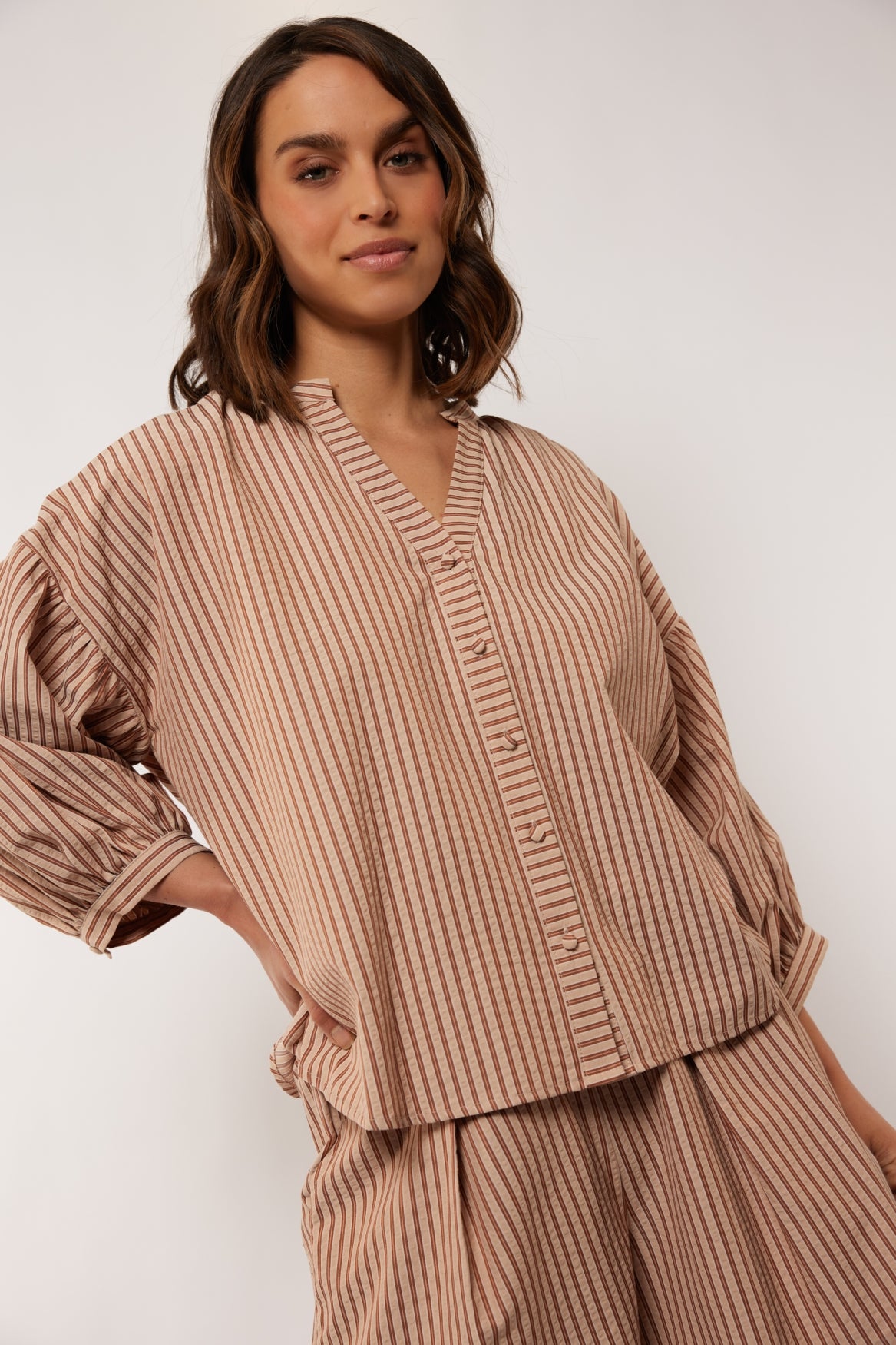 Bluse Renata | Cappuccino/Cameo Rose