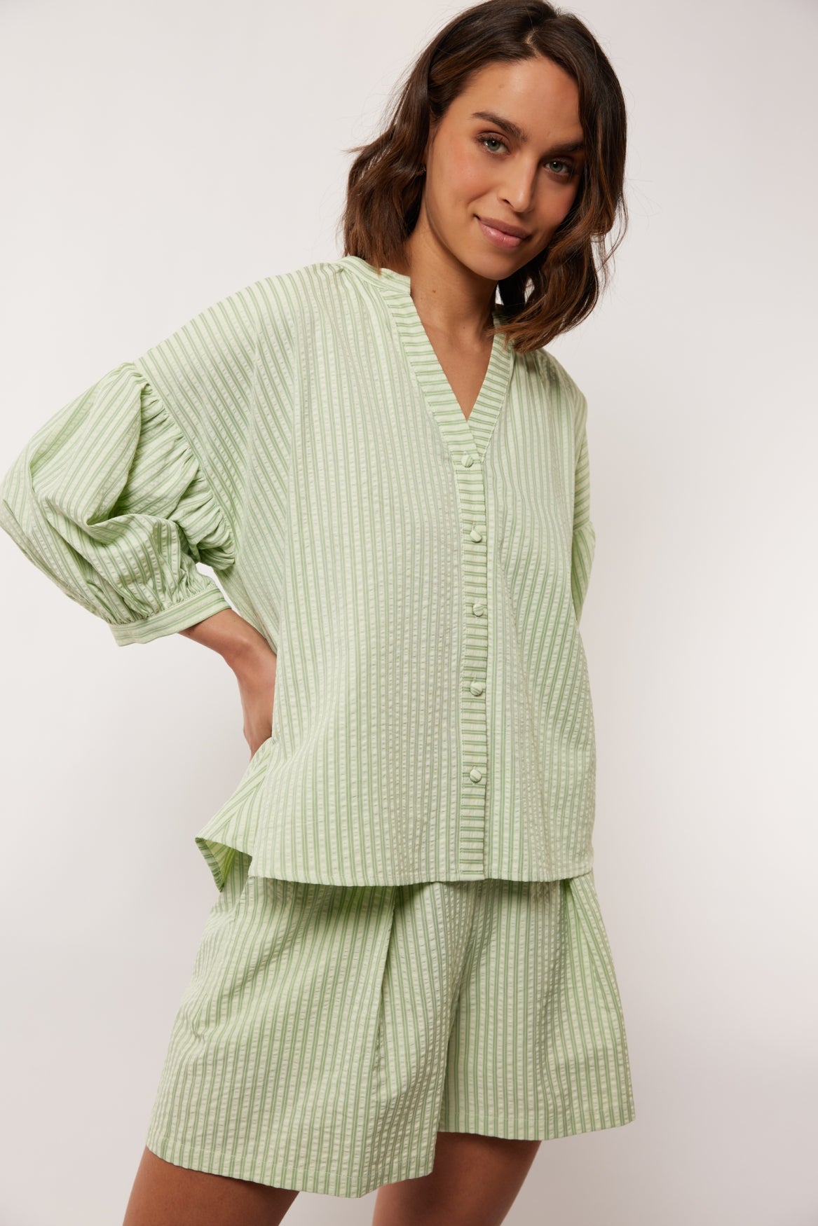 Bluse Renata | Edge Wassergrün/Nebelgrün