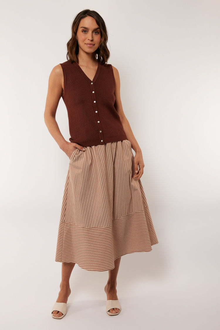 Elara rok | Cappuccino/Cameo Rose