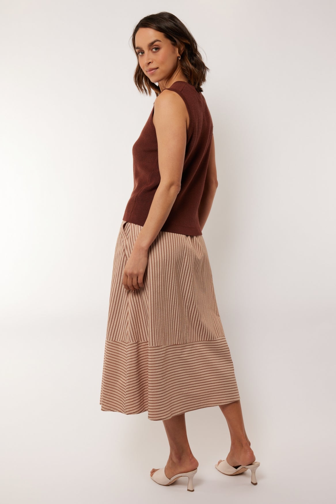 Elara rok | Cappuccino/Cameo Rose