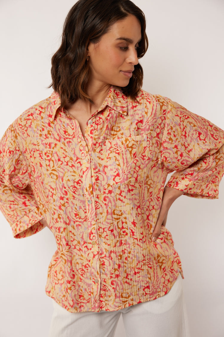 Paloma blouse | Wood Ash/Tea Rose
