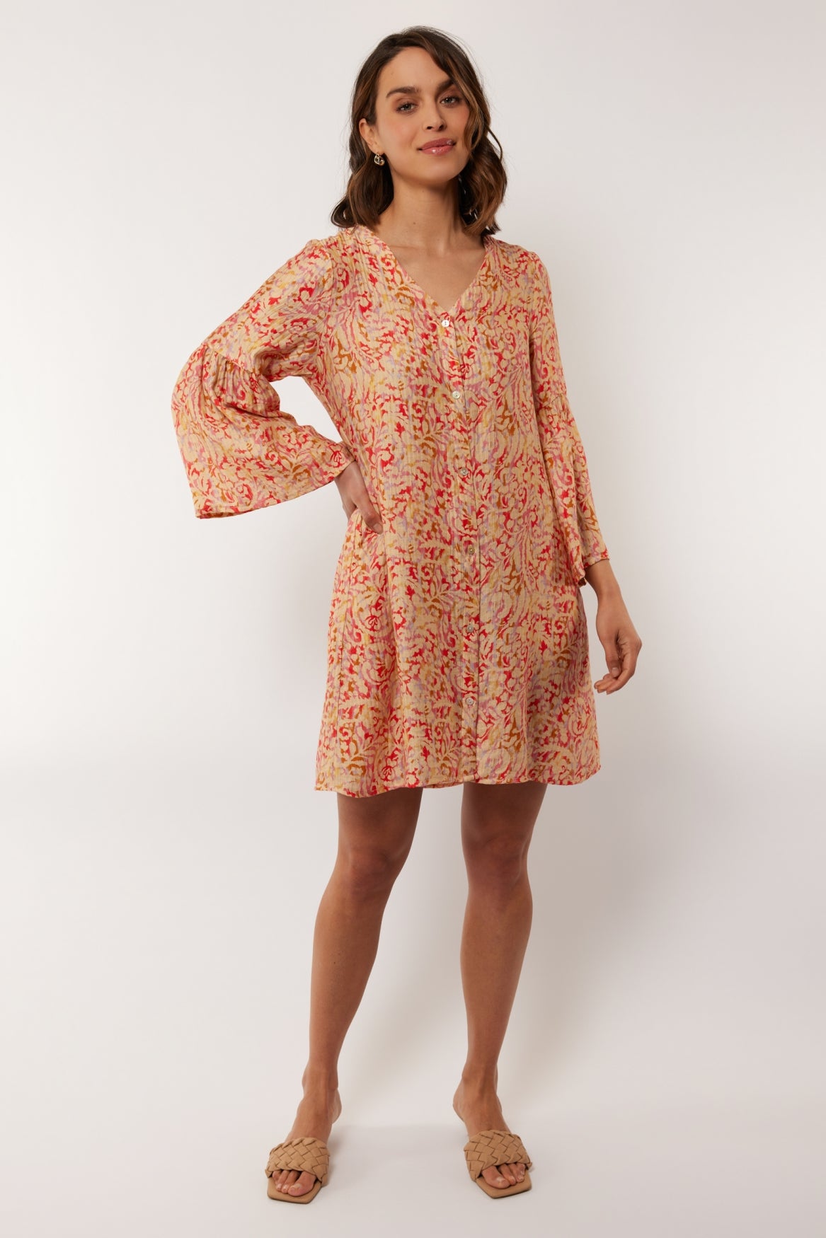 Lucien dress | Wood Ash/Tea Rose