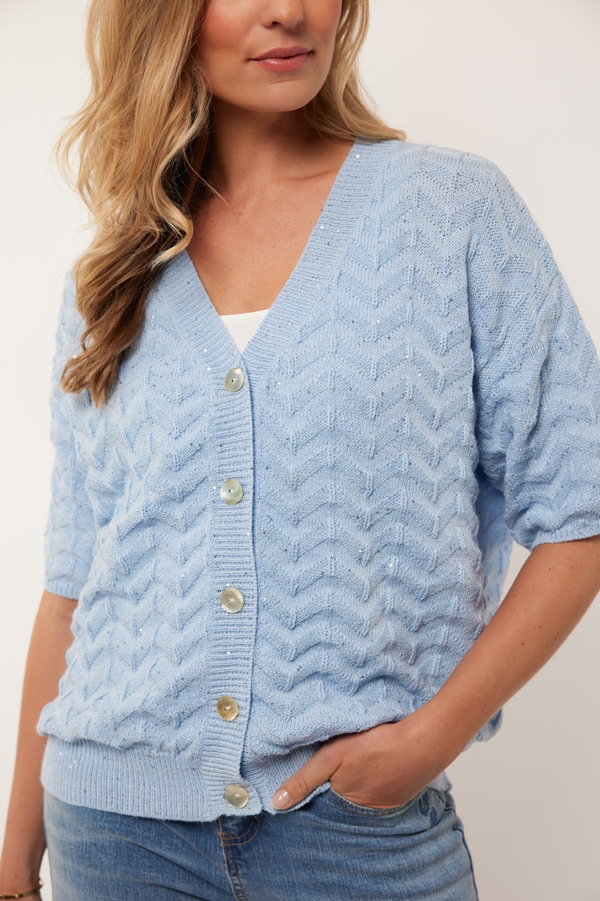 Tate Weste | Chambray Blau