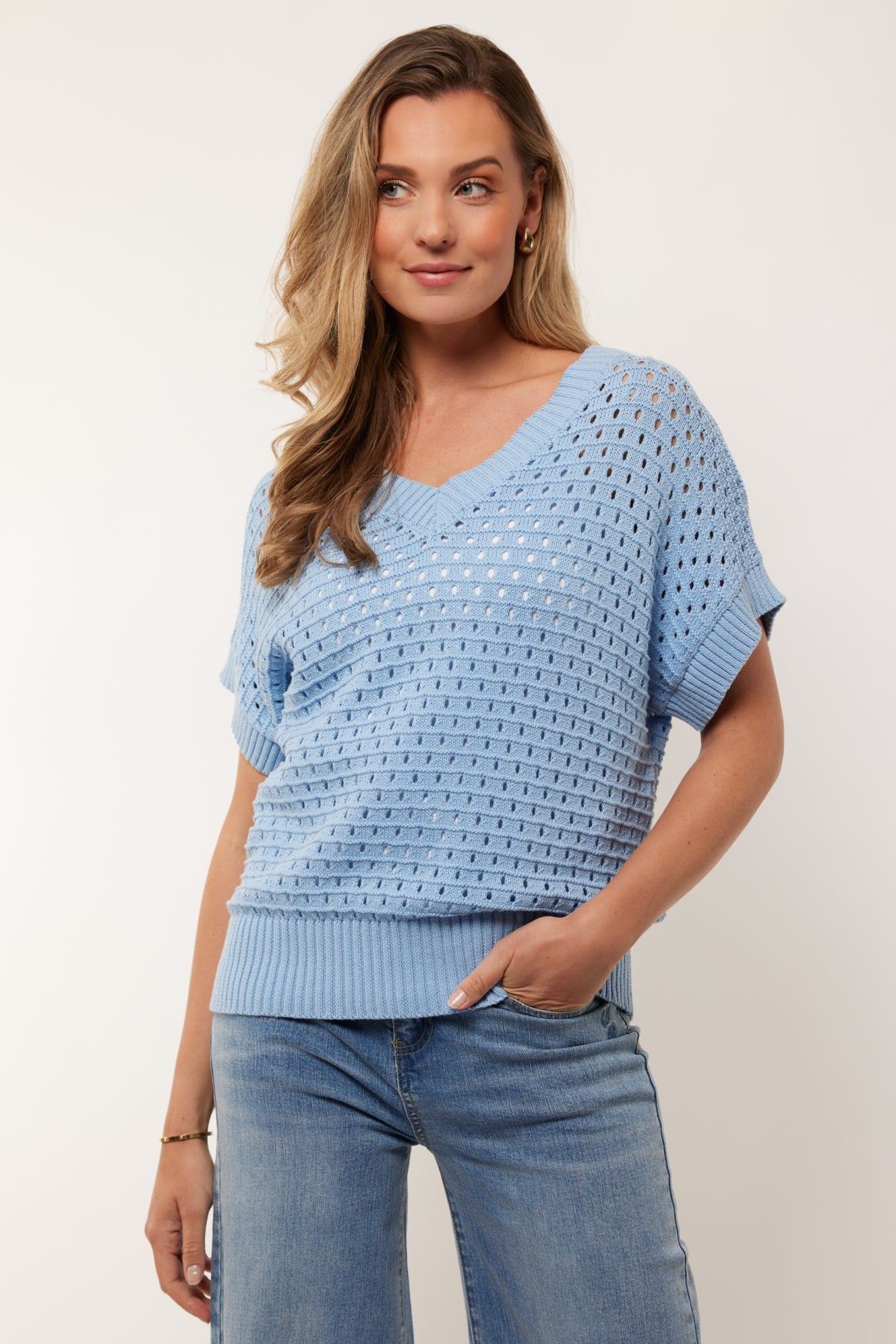 Lane top | Chambray Blue