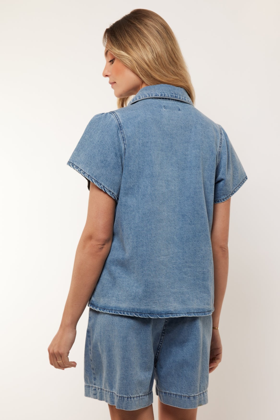 Toni blouse | Denim Light Blue