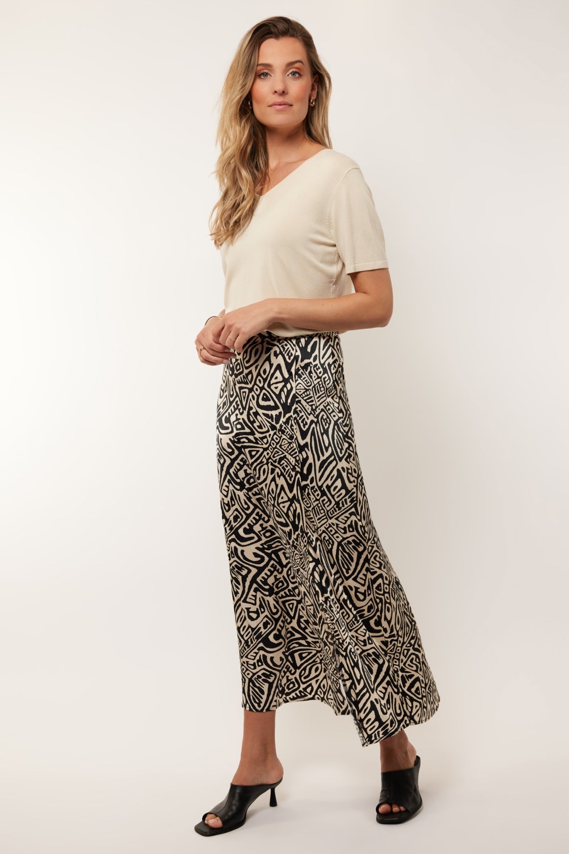 Isabella skirt | Black/Sand