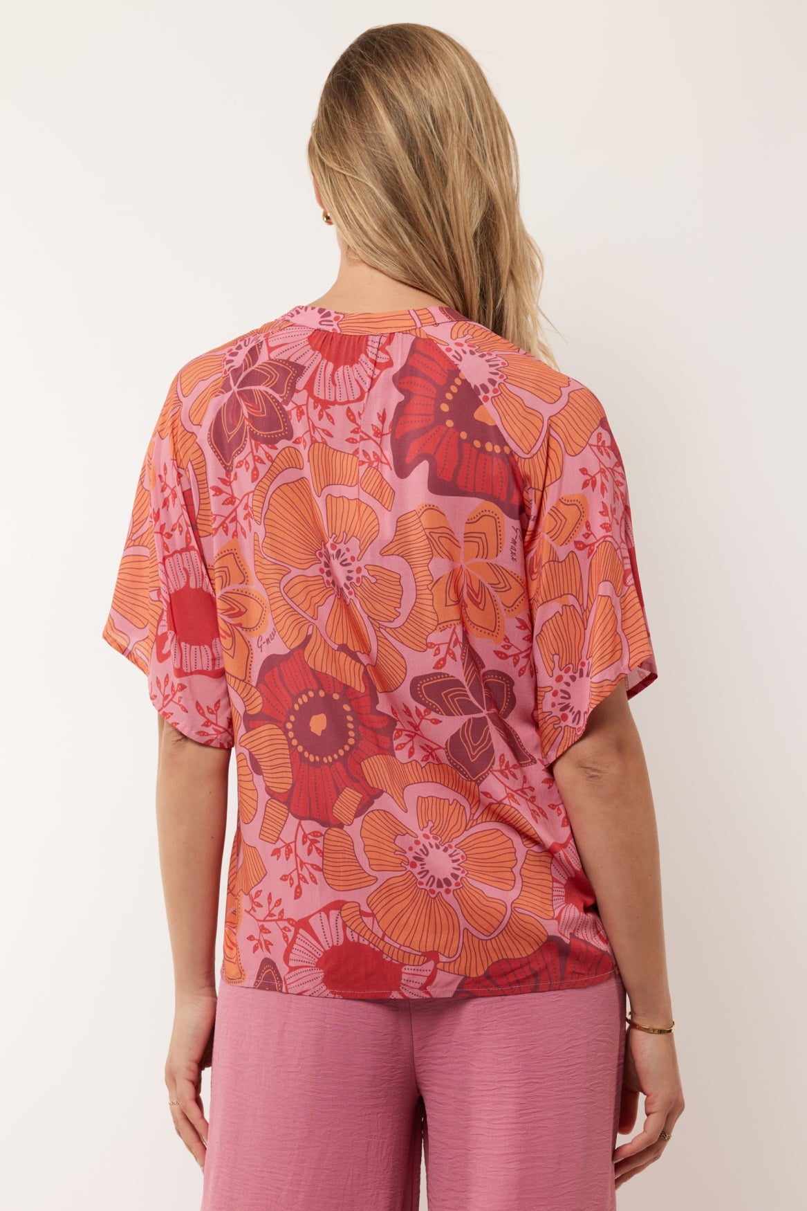 Giselle top | Summer Blush/Faded Pumpkin
