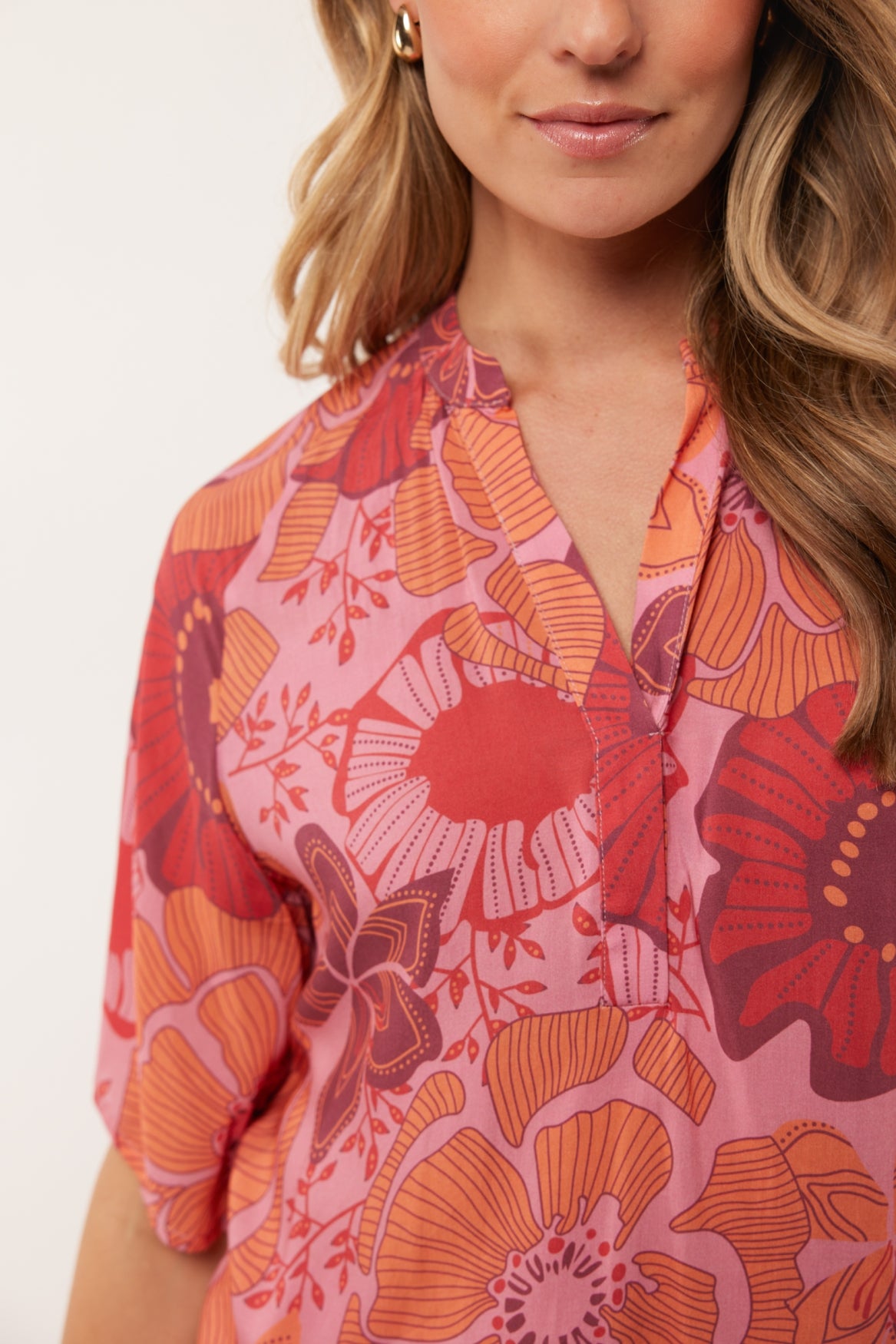 Giselle top | Summer Blush/Faded Pumpkin