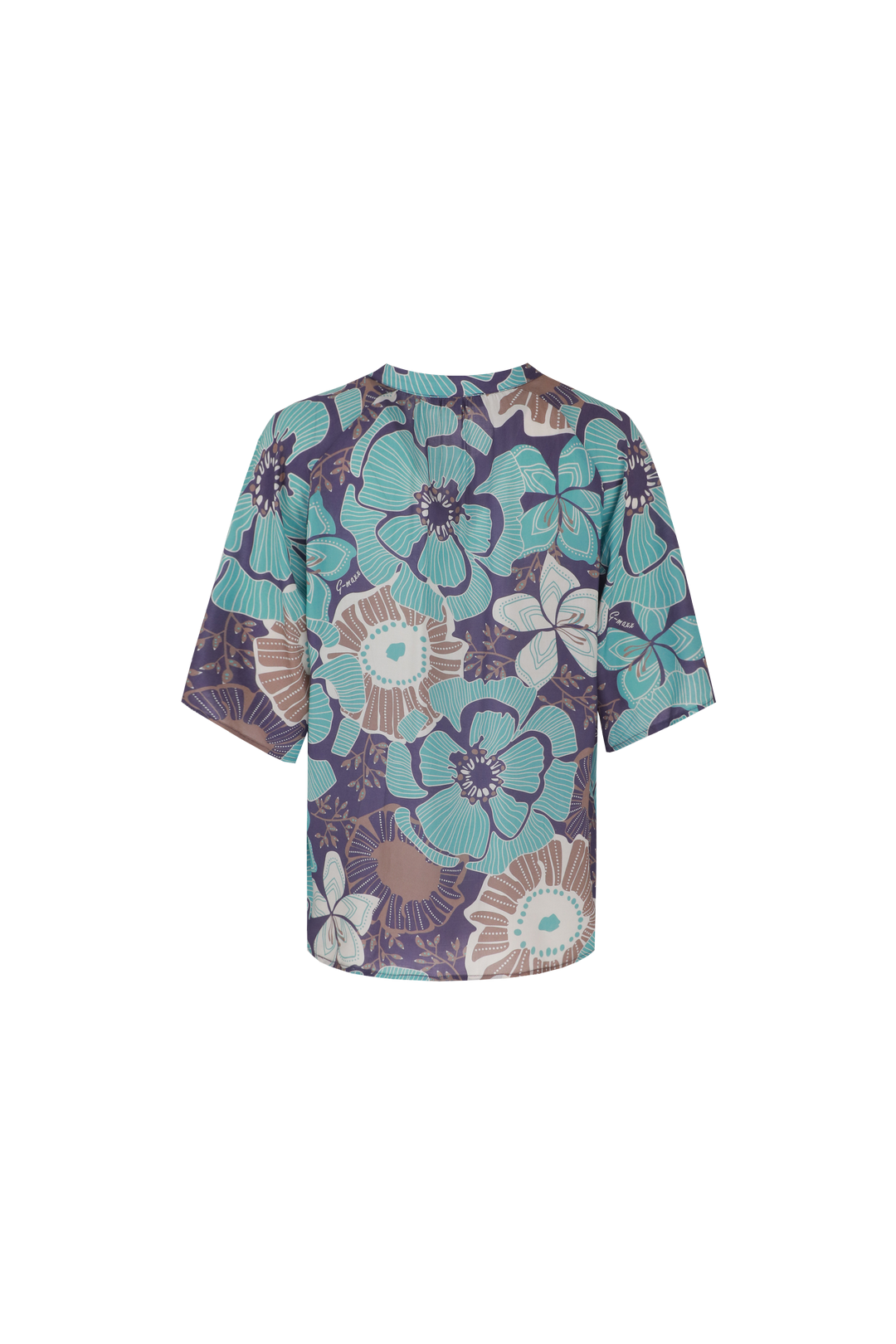 Giselle top | Gray Grape/Green Mint