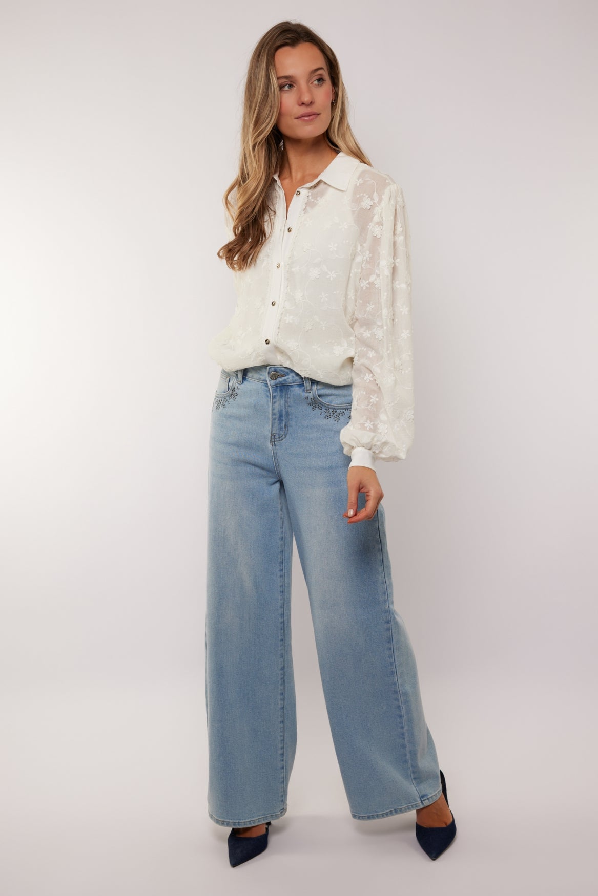 Neona-Jeans | Denim Hellblau