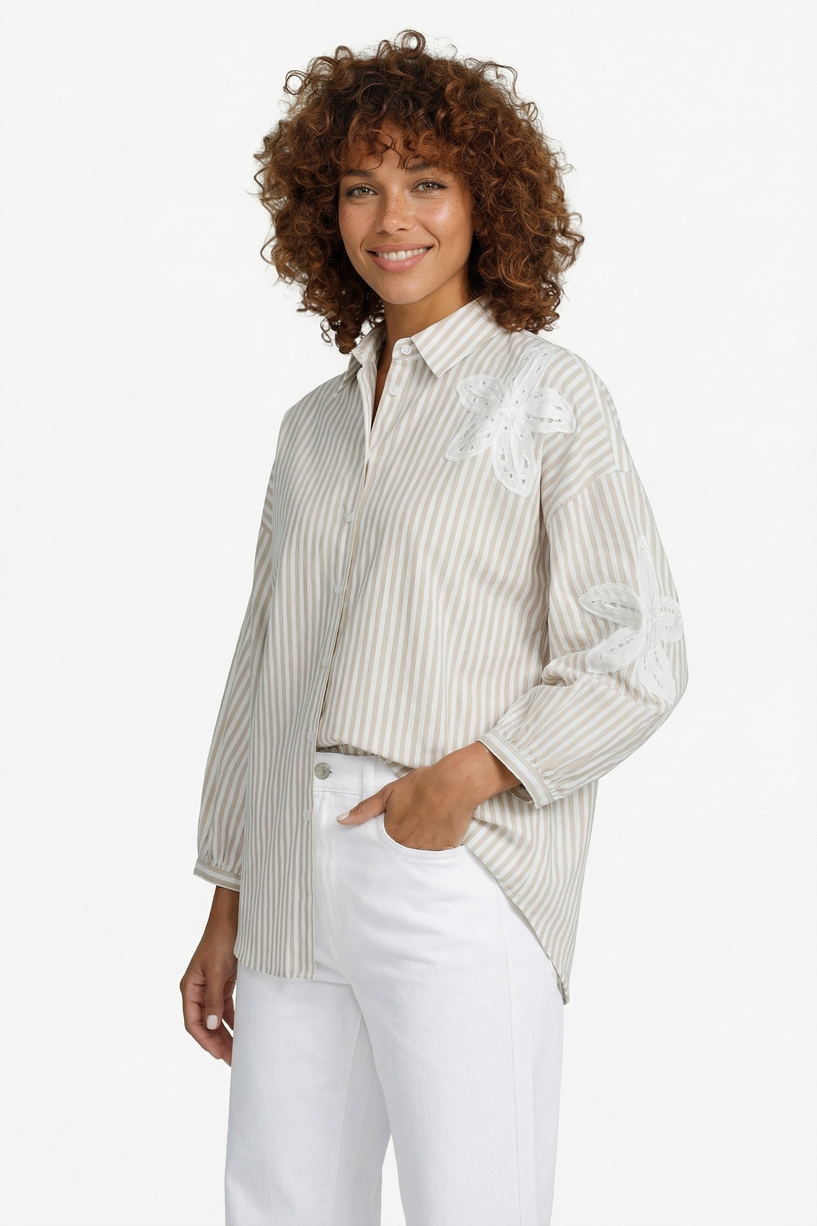 Lumi blouse | Offwhite/Nude Oat