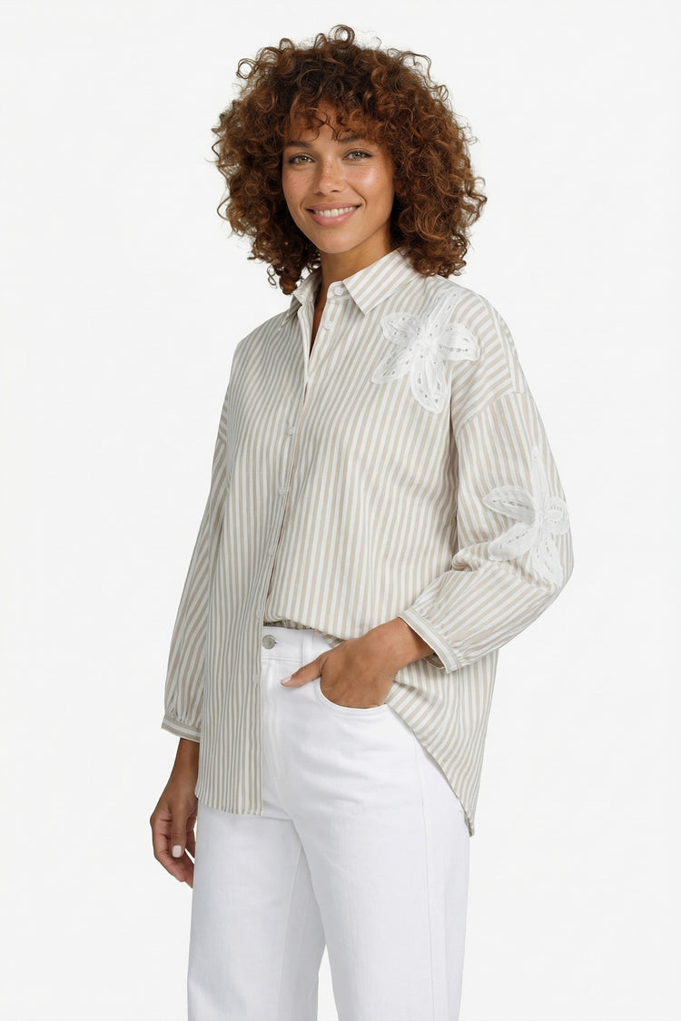 Lumi Bluse | Offwhite/Nude Oat