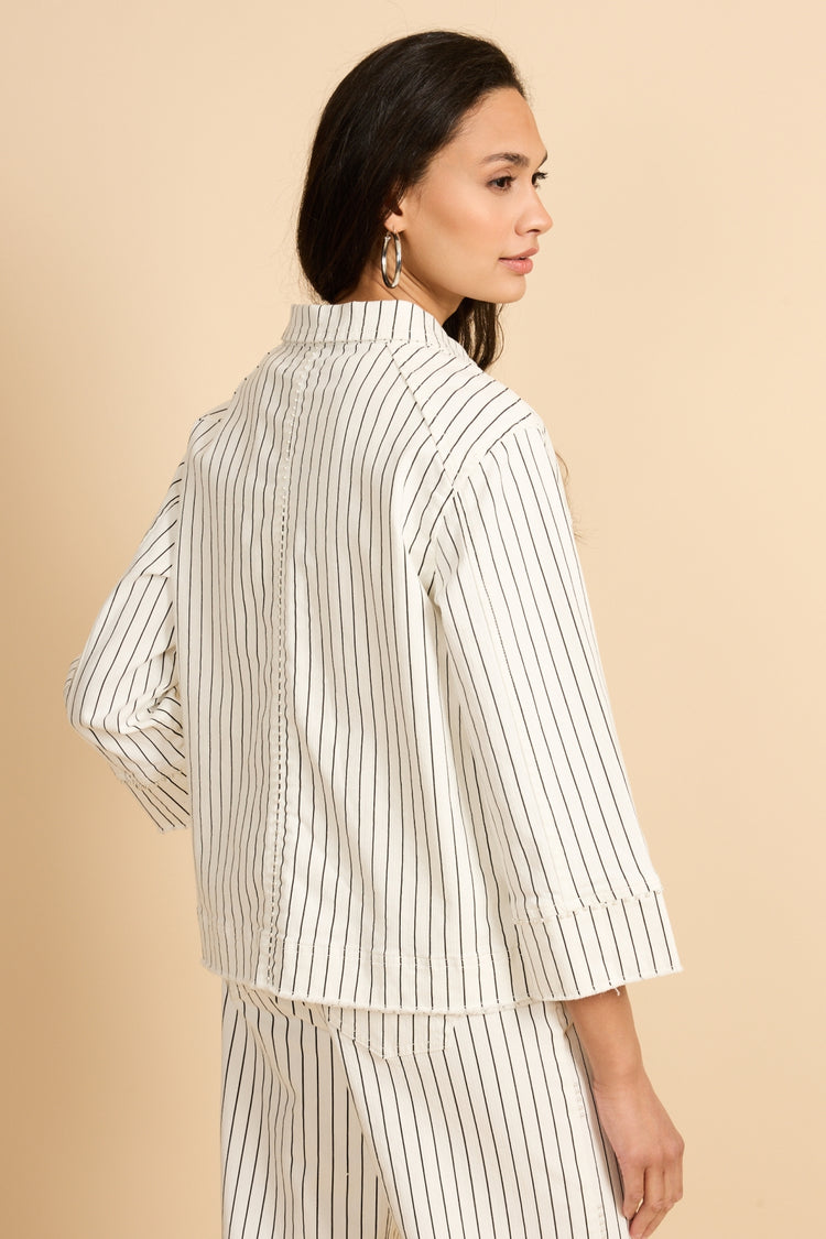 Bruni jacket | Off-white/Black