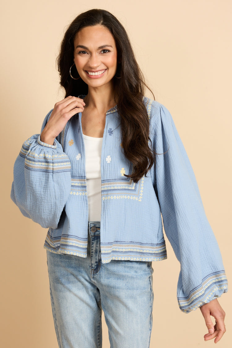 Xanthe blouse | True Blue