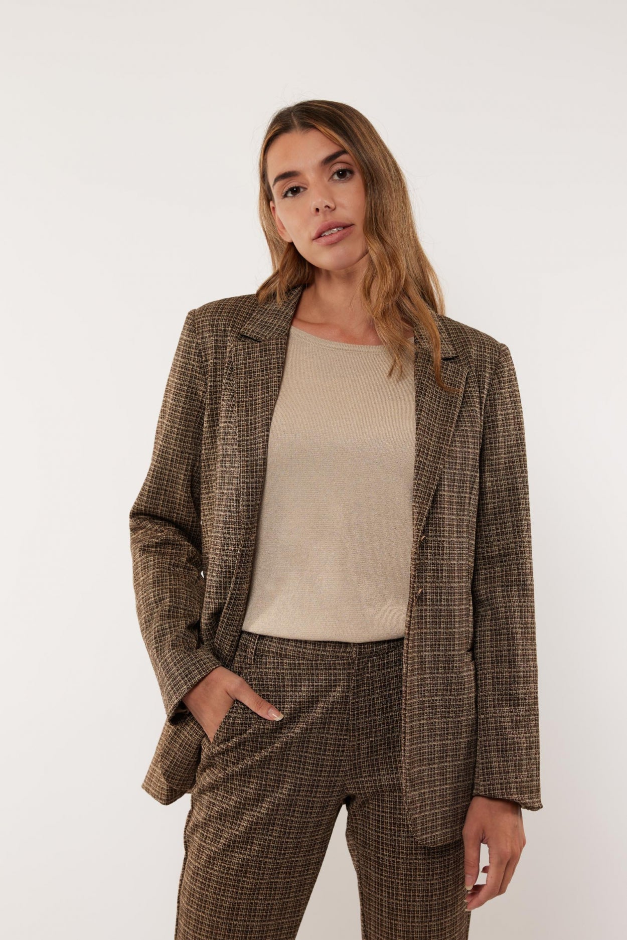 Marlie blazer | Black/Camel