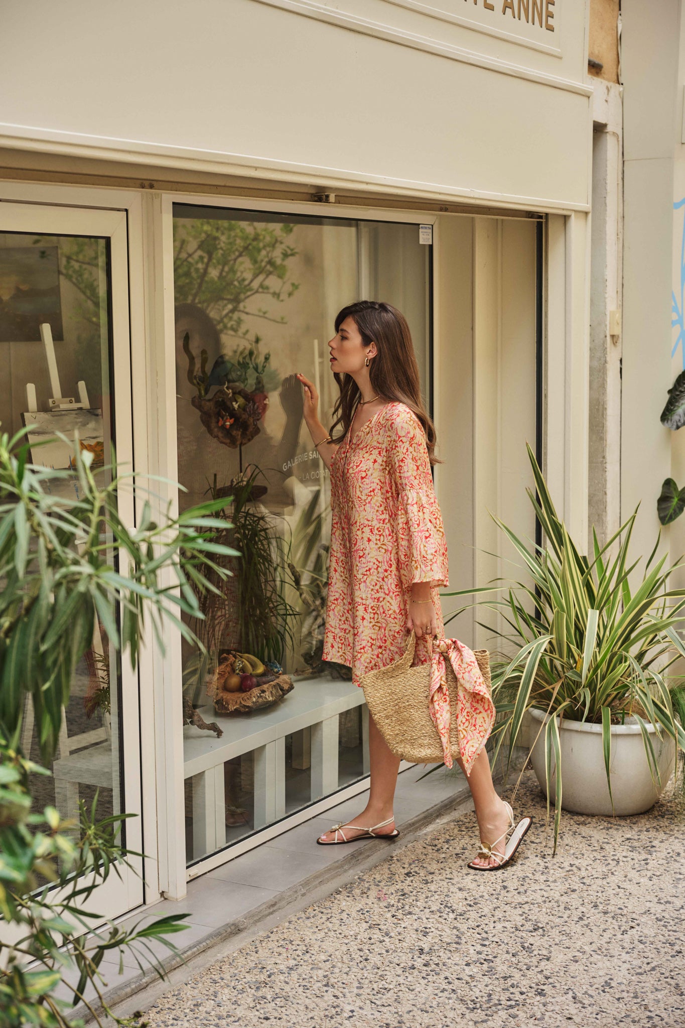 Lucien dress | Wood Ash/Tea Rose