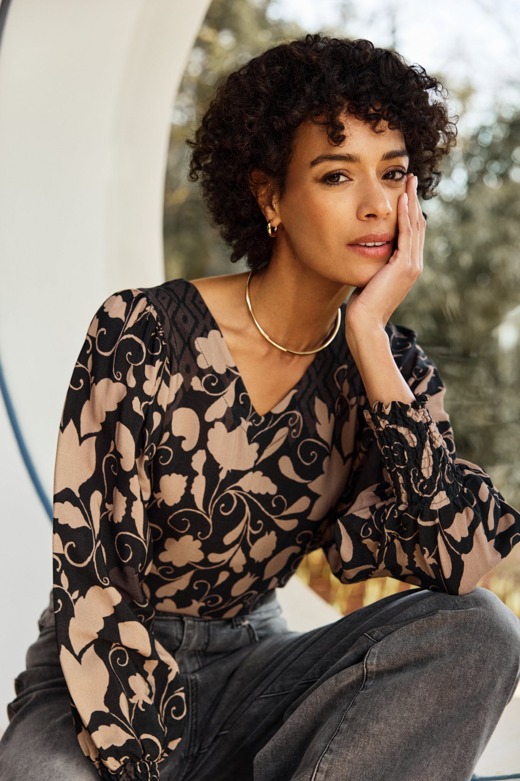 Elta top | Black/Sahara