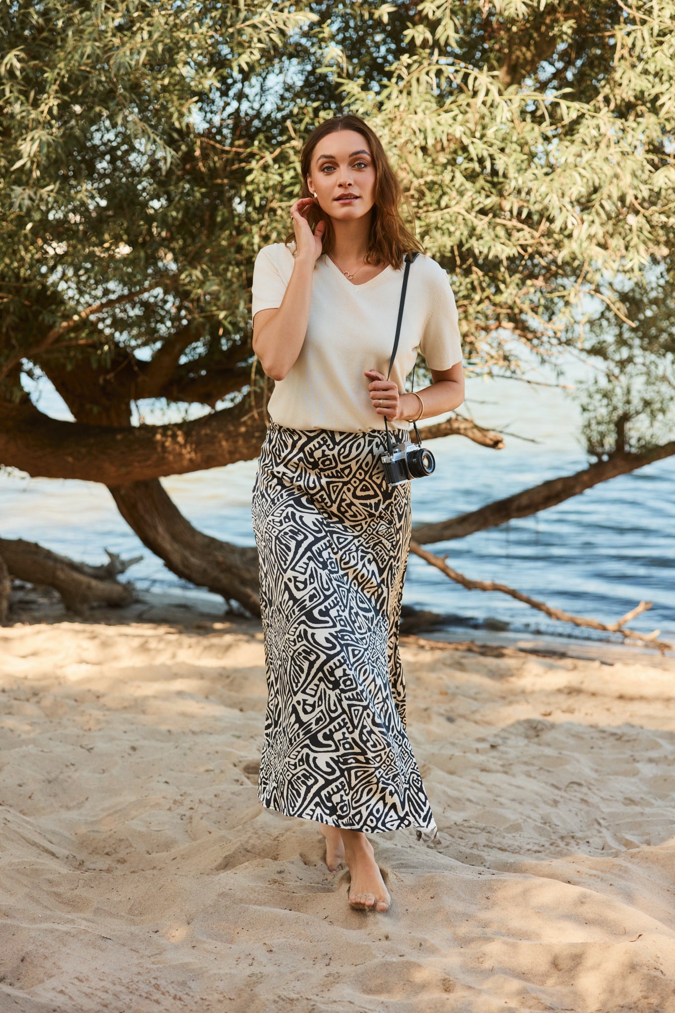 Isabella skirt | Black/Sand