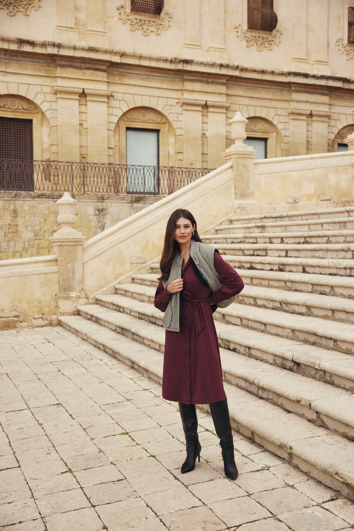 Bibian dress | Mauve Wine