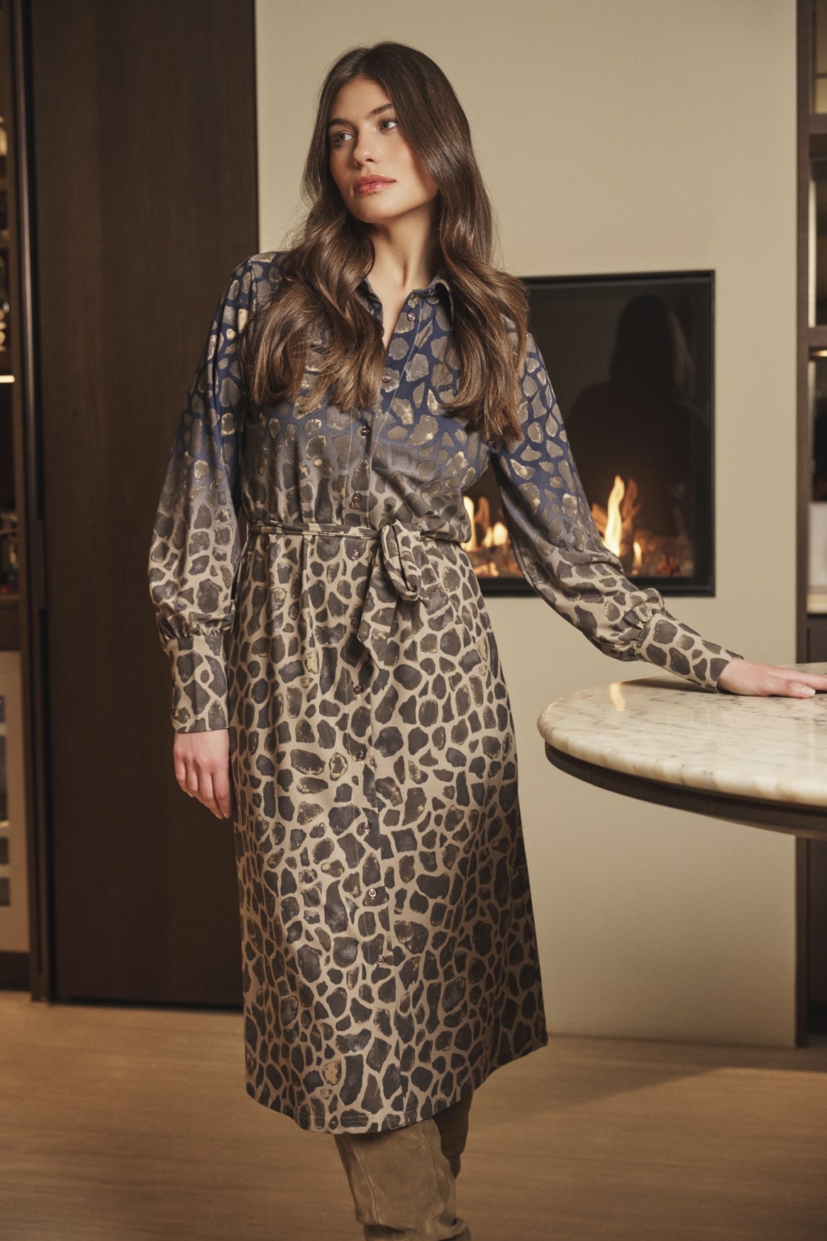 Bibian dress | Sahara/Dark Night Blue