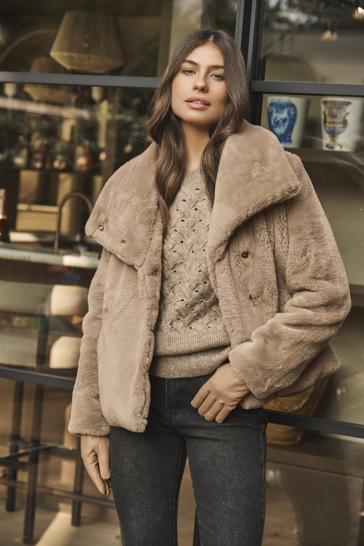 Katya jas | Grey Brown