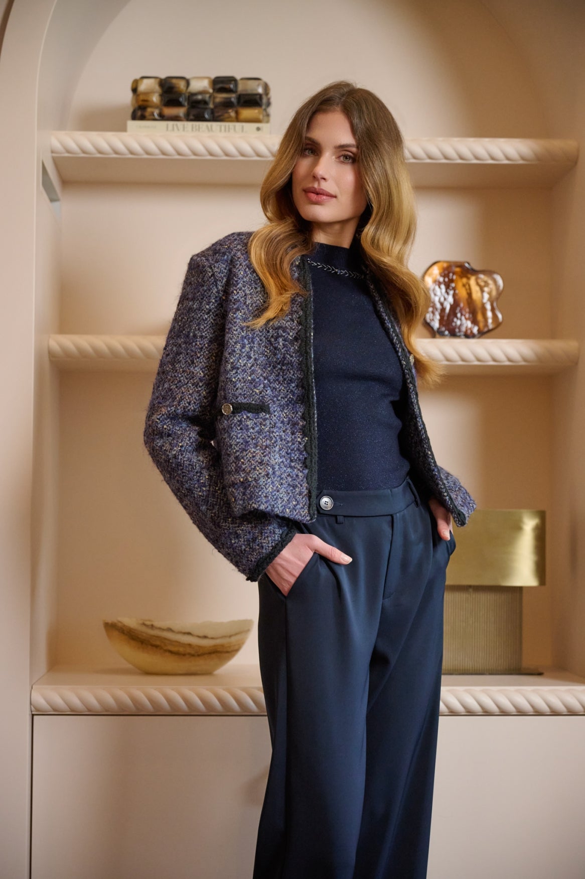 Aanya jacket | Dark Night Blue