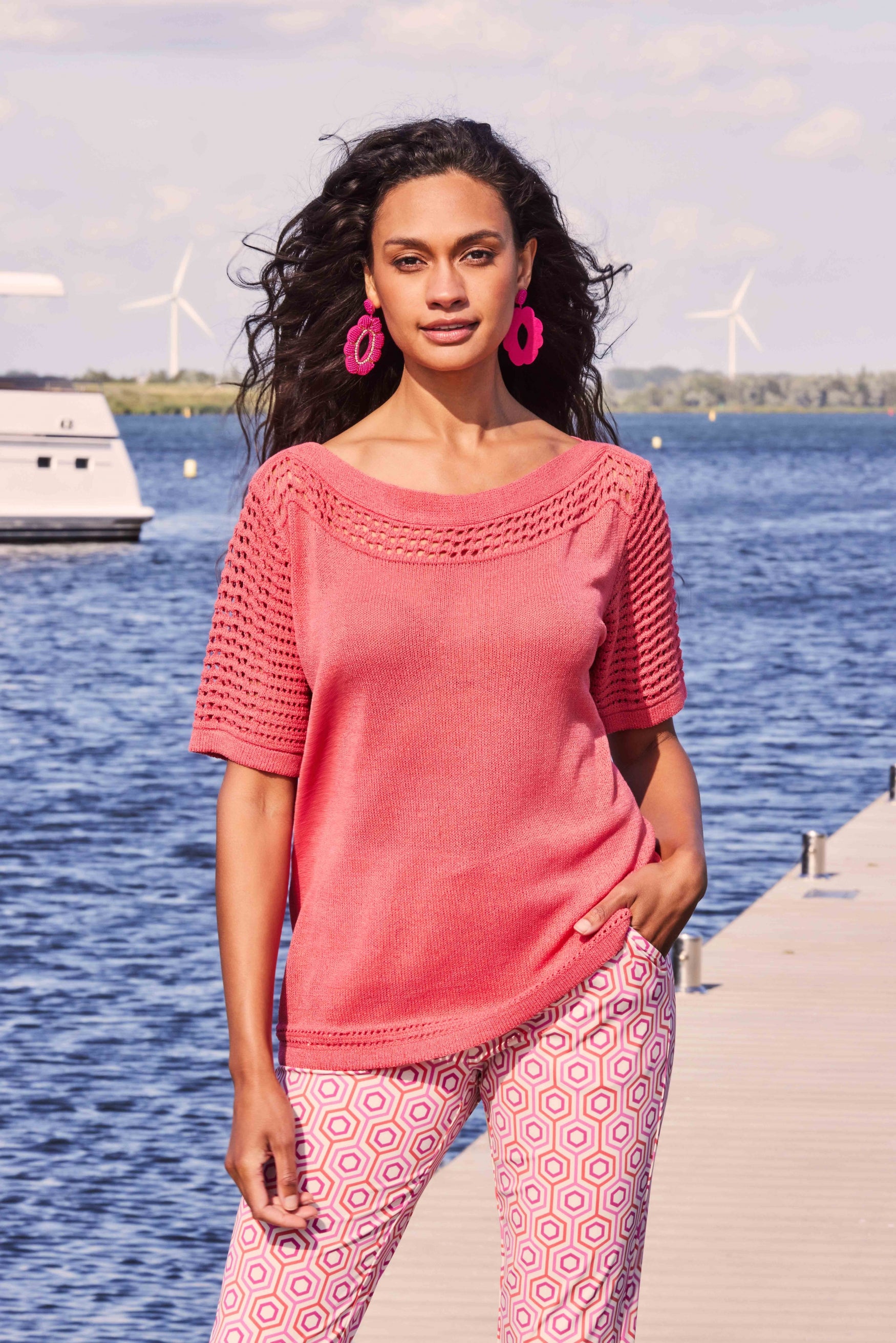 Charly sweater | Bright Coral