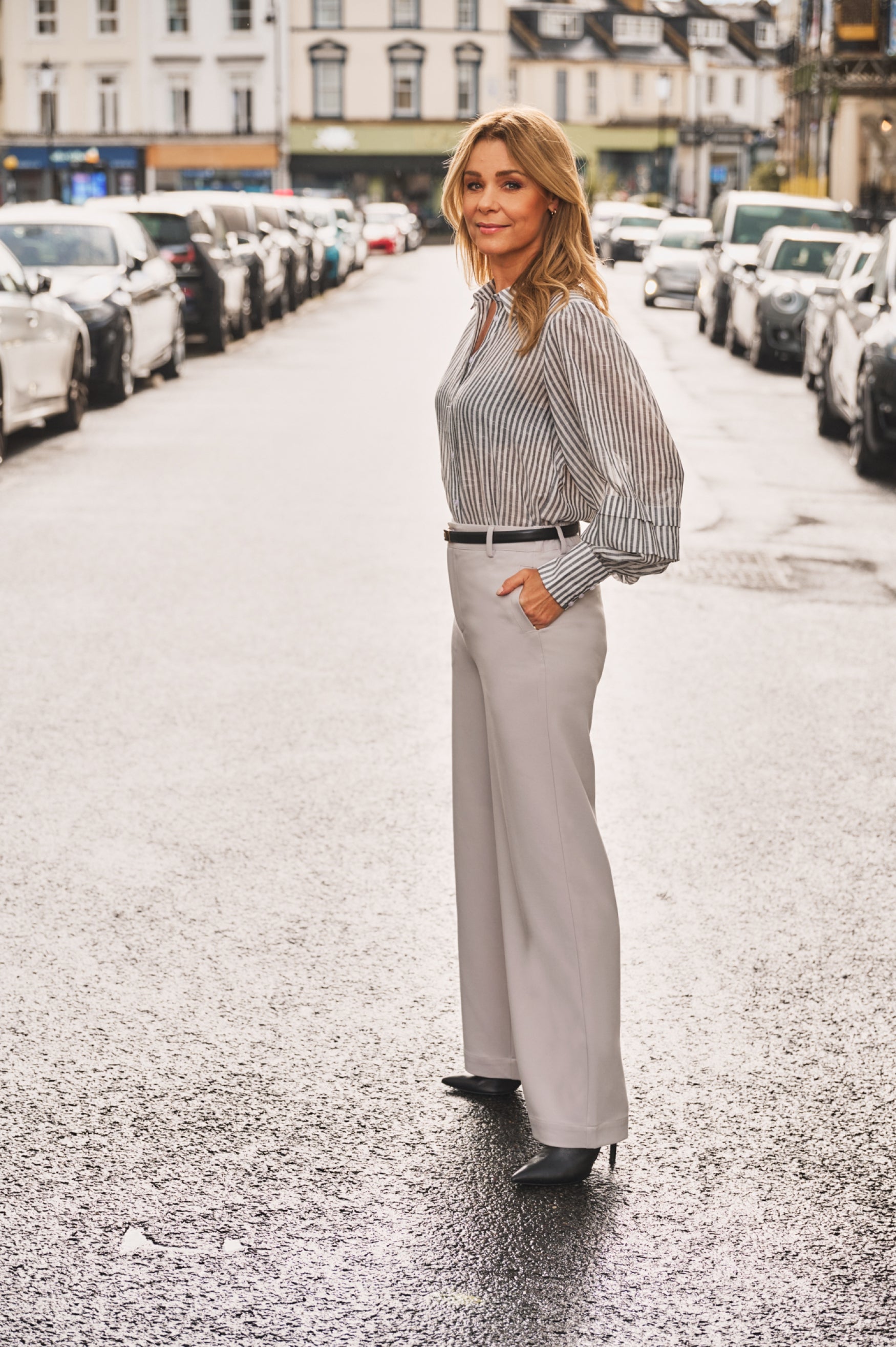 Livia blouse | Offwhite/Black