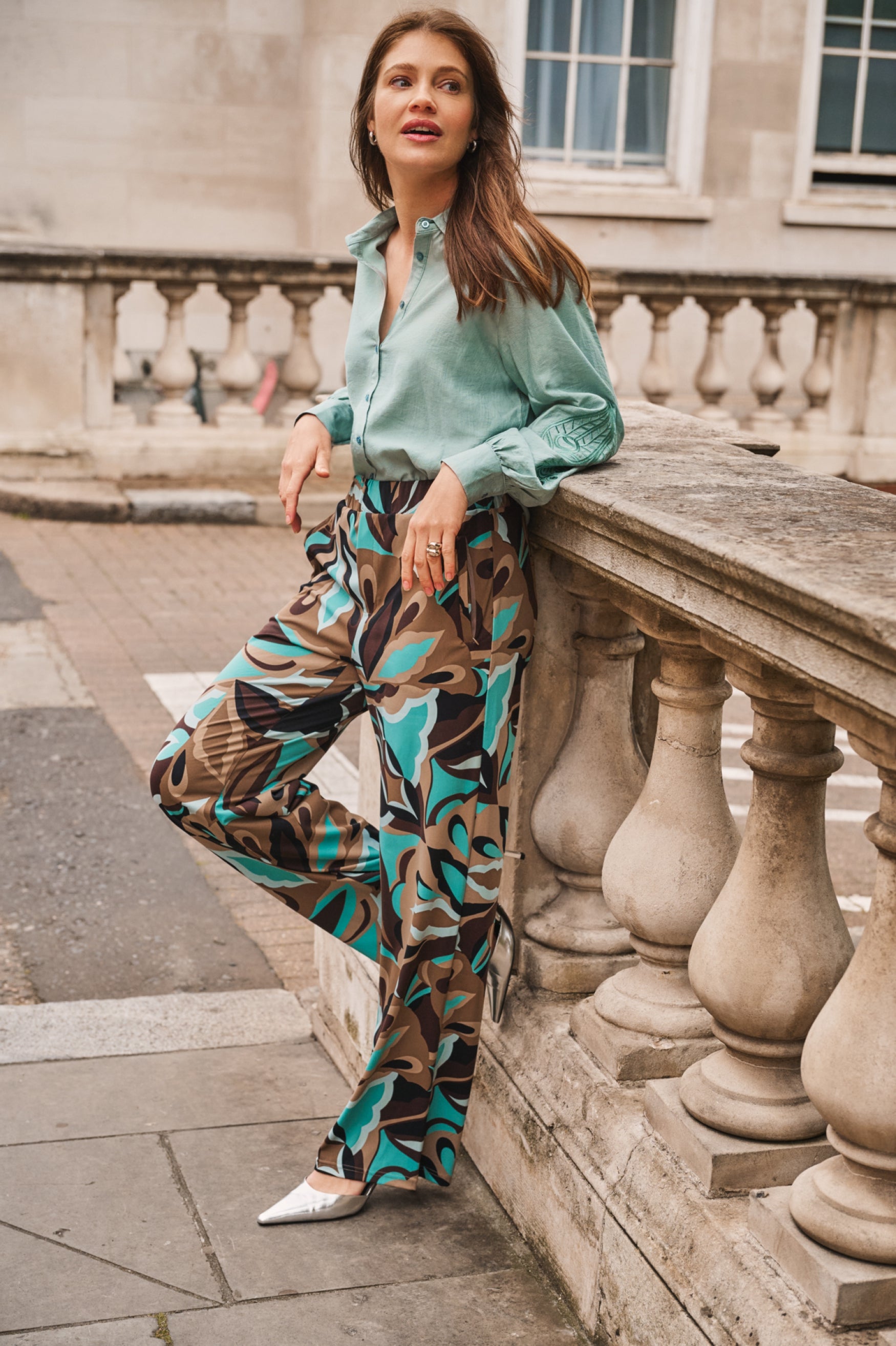 Tias pants | Sahara/Arctic Blue