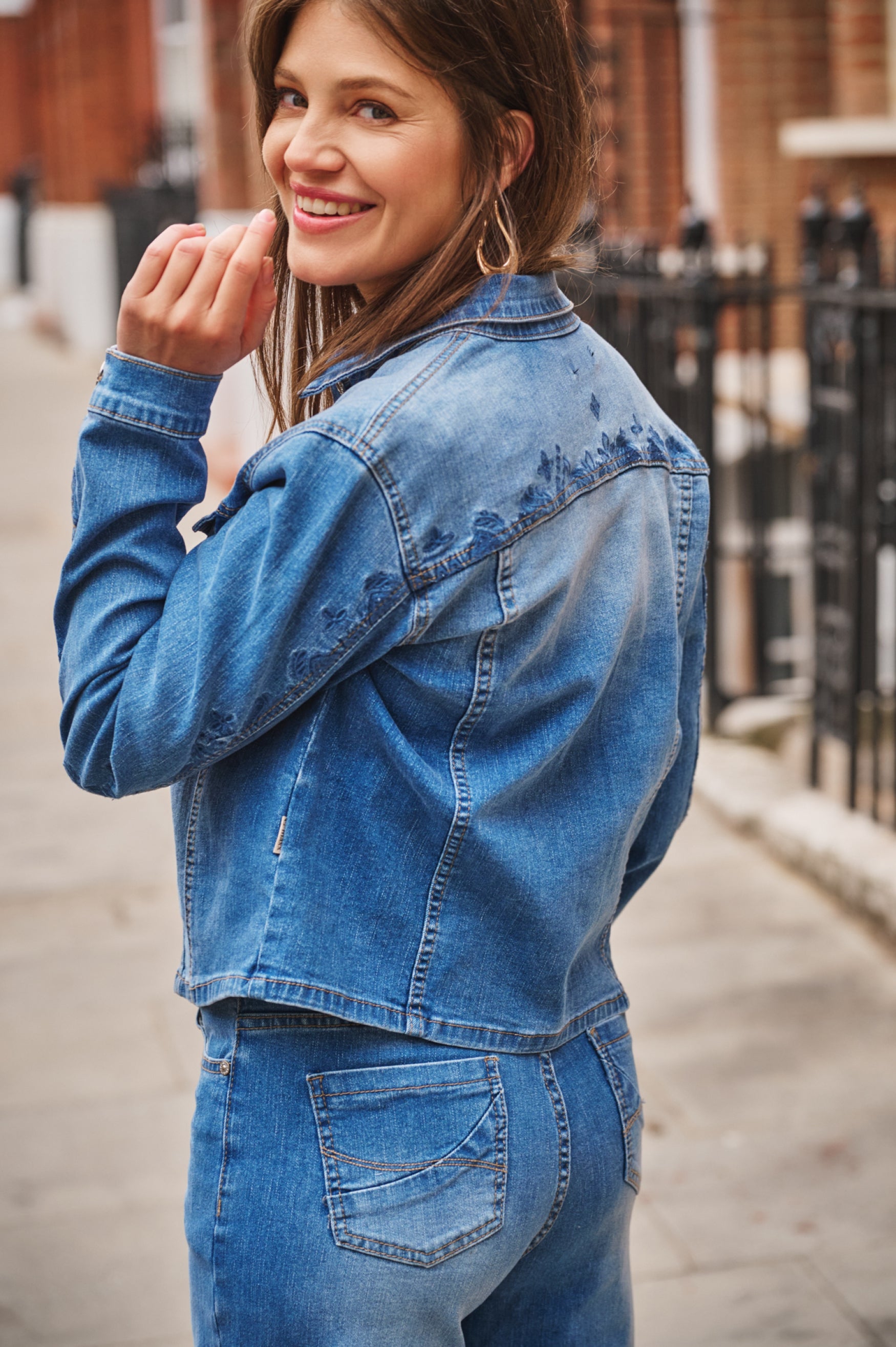 Selena Jacke | Denim Mittelblau