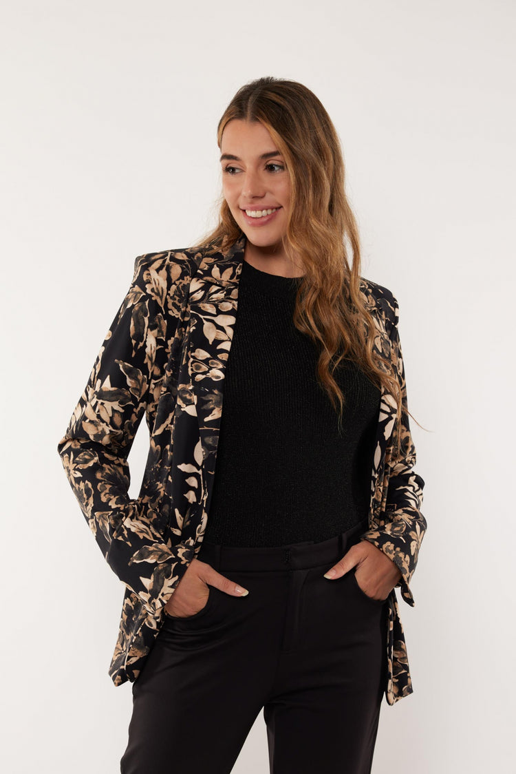 Maggie blazer | Black/Camel