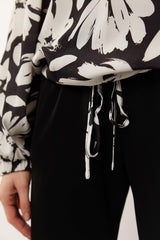 Melanie top | Off white/Black