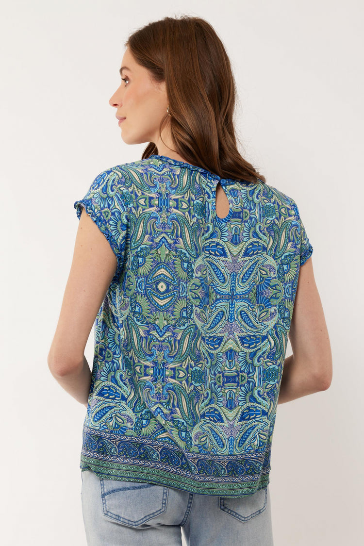 Ciara top | Cornflower Blue/Color Mix