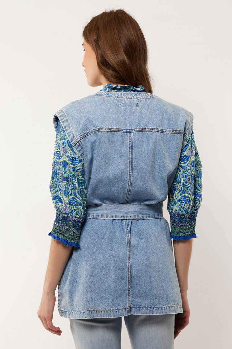 Cherie Weste | Denim Hellblau