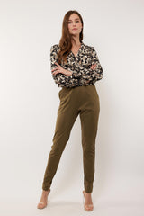 Monica blouse | Sand/Moss Green