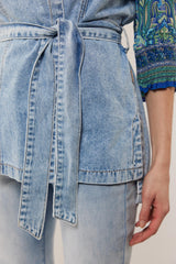 Cherie Weste | Denim Hellblau