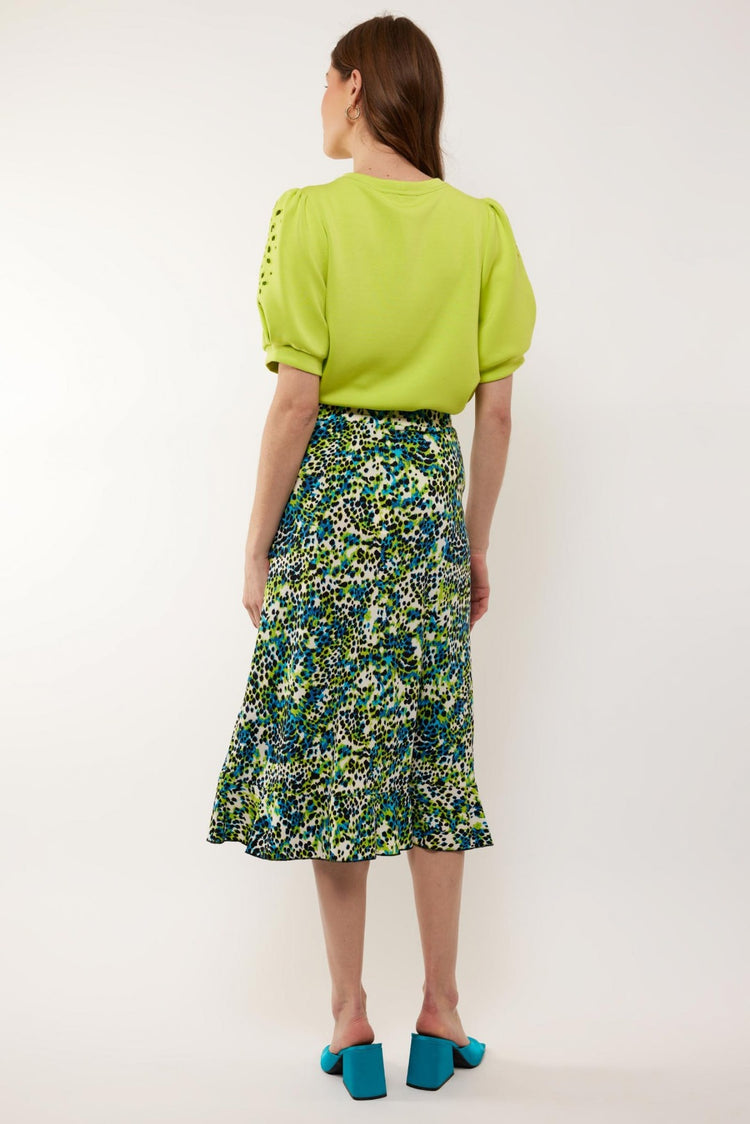 Bodil skirt | Offwhite/Cornflower Blue