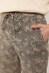 Bobbi-Hose | Sand/Schwarz