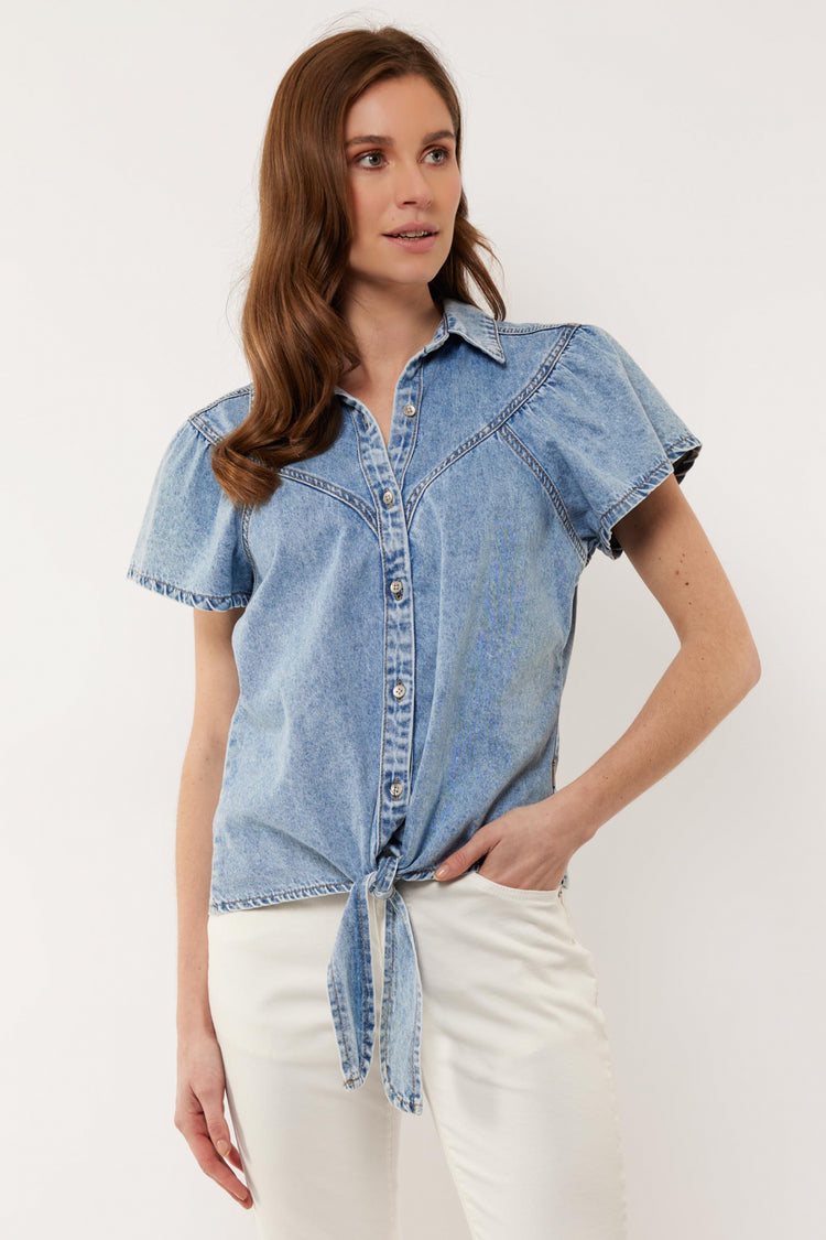 Cheyenne blouse | Denim Light Blue