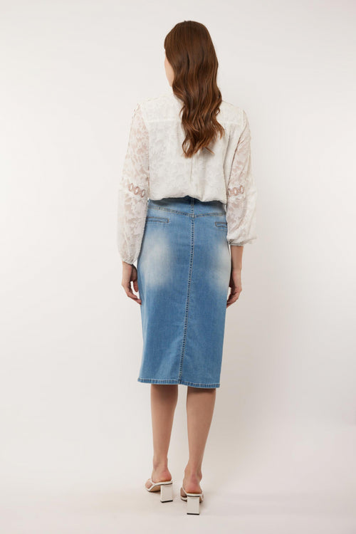 Bellemijn skirt | Denim light blue