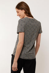 Dila top | Offwhite/Black