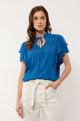 Cecile top | Cornflower Blue