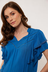 Cecile top | Cornflower Blue
