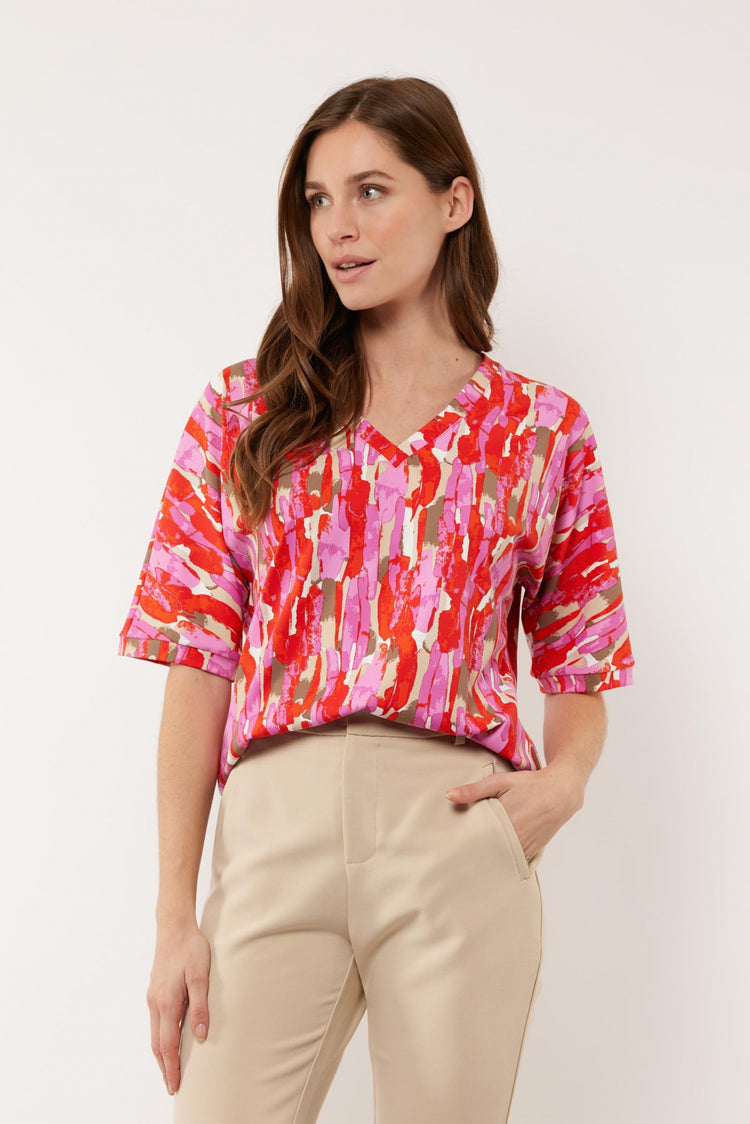 Nadeche top | Poppy/Super Pink