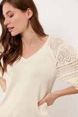 Banu-Pullover | Ekru