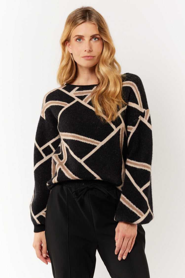 Aliya sweater | Black/Saharan