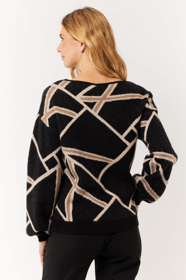 Aliya sweater | Black/Saharan