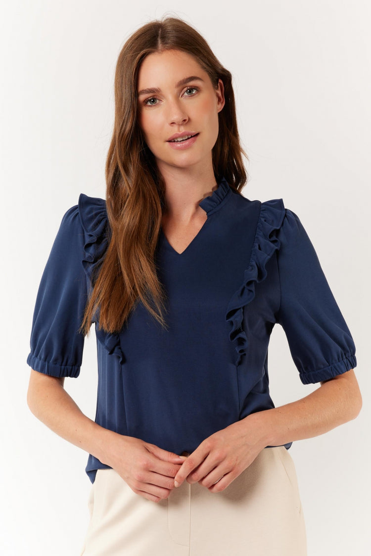 Bregje top | Navy blue