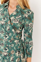 Berber dress | Sage Green/Ecru