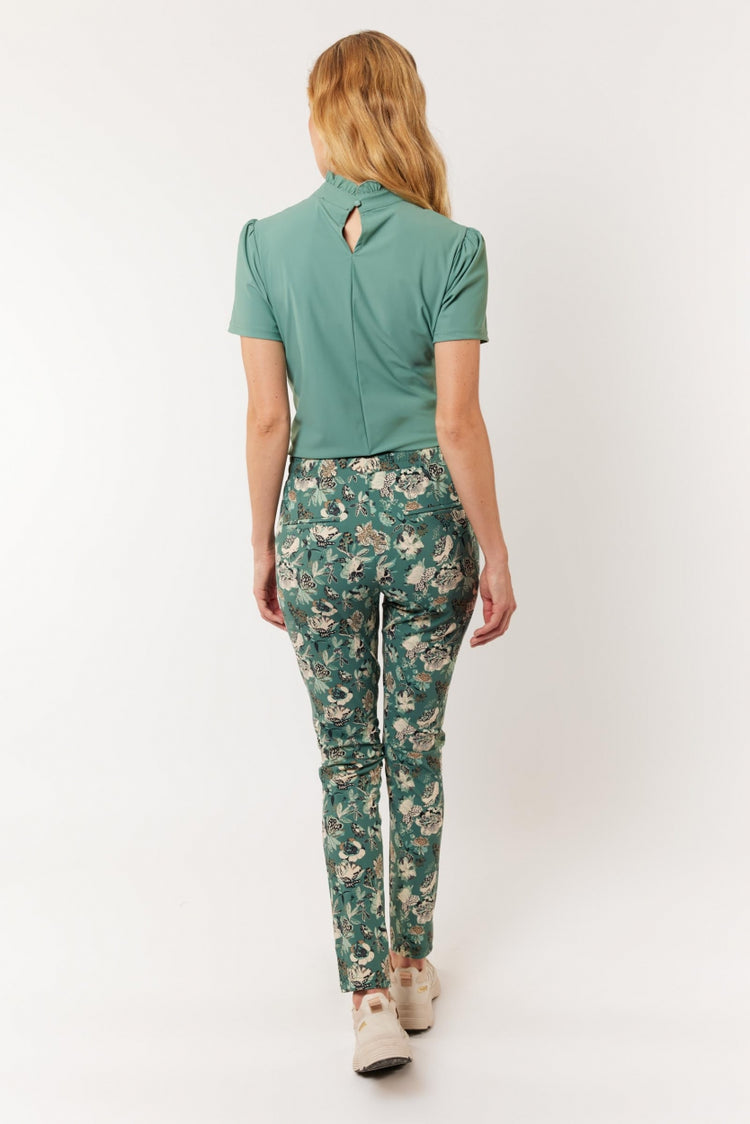 Elin broek | Sage Green/Ecru